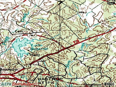 Circle D-KC Estates topographic map
