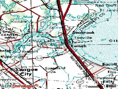 Clear Lake Shores topographic map