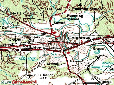 Columbus topographic map