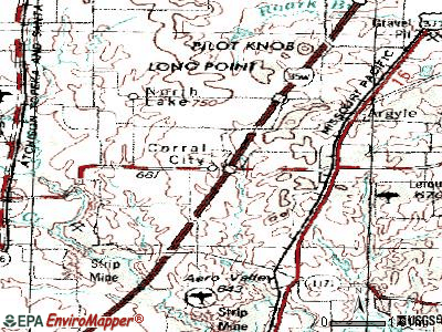 Corral City topographic map