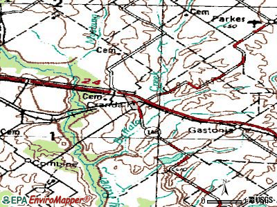 Crandall topographic map