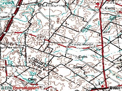 Creedmoor topographic map