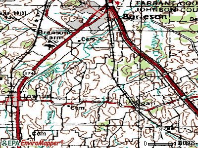 Cross Timber topographic map