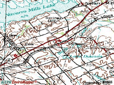 Dawson topographic map