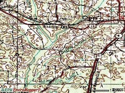 Horn Hill topographic map