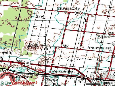 Doffing topographic map