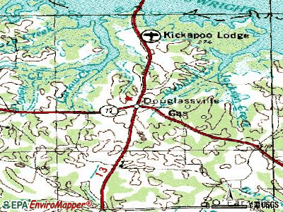 Douglassville topographic map