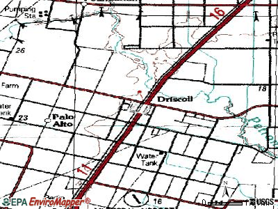 Driscoll topographic map
