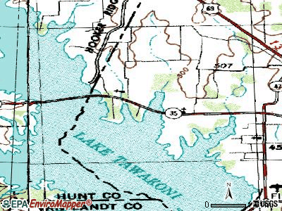 East Tawakoni topographic map