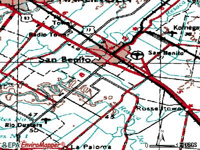 El Camino Angosto topographic map