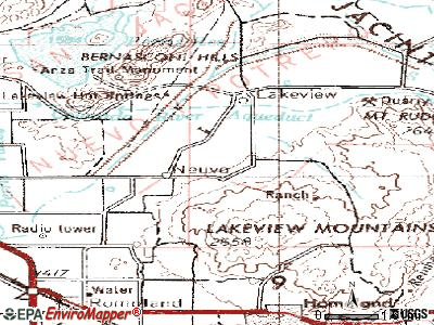 Nuevo topographic map