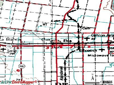 Elsa topographic map
