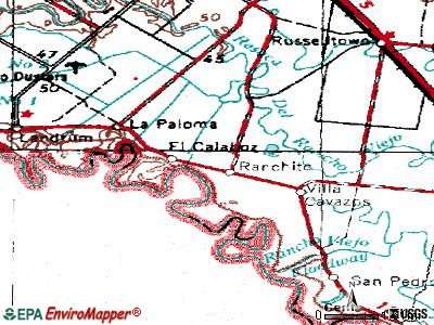 Encantada-Ranchito El Calaboz topographic map