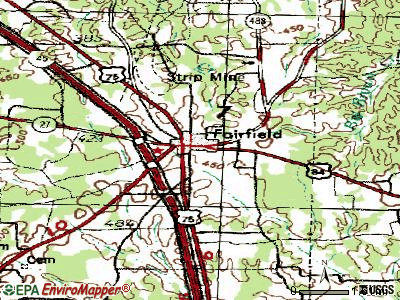 Fairfield topographic map
