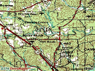Falcon Lake Estates topographic map