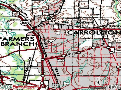 Farmers Branch topographic map