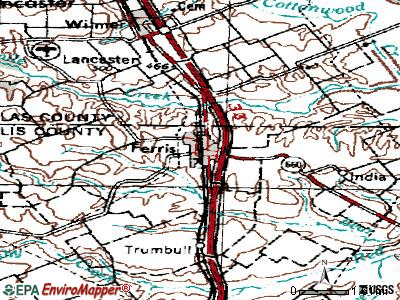 Ferris topographic map