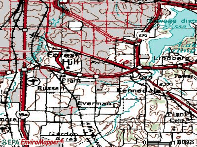 Forest Hill topographic map