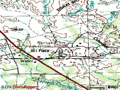 Forsan topographic map