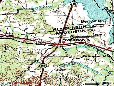 Frankston topographic map