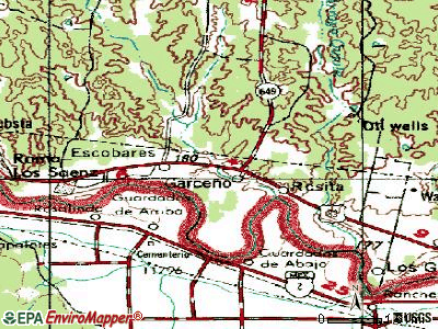 Garceno topographic map