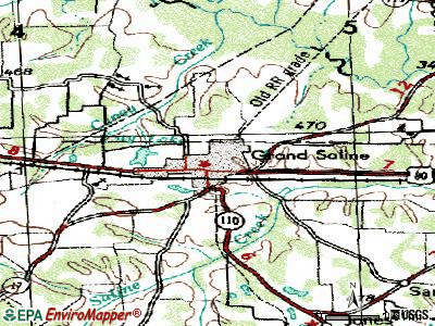 Grand Saline topographic map