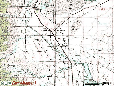Olancha topographic map