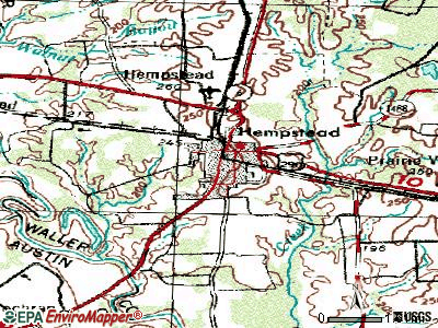 Hempstead topographic map