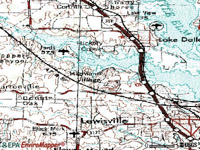 Highland Village topographic map