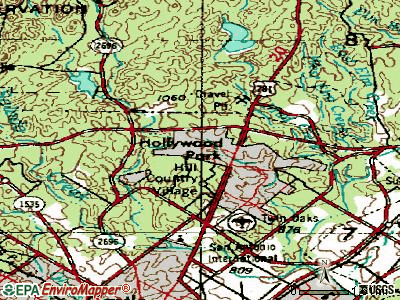 Hollywood Park topographic map