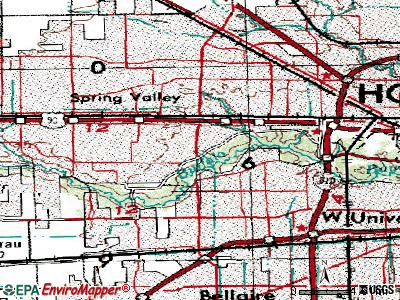 Hunters Creek Village topographic map