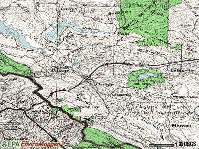 Orinda topographic map