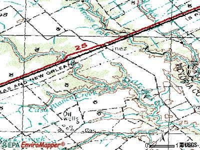 Inez topographic map