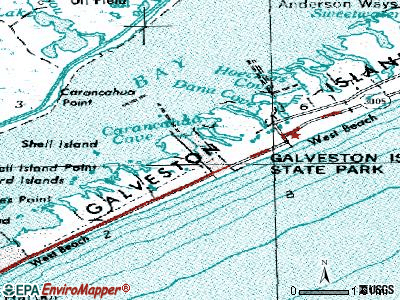 Jamaica Beach topographic map