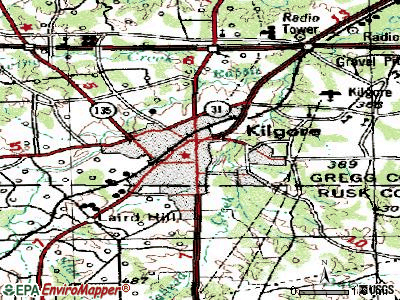 Kirbyville topographic map