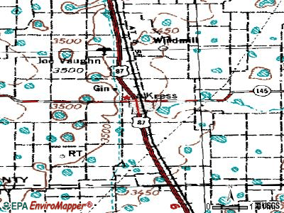 Kress topographic map