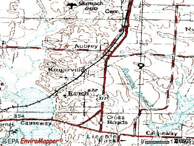 Krugerville topographic map