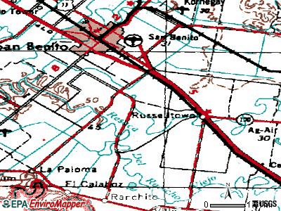 Lago topographic map
