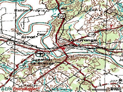 La Grange topographic map