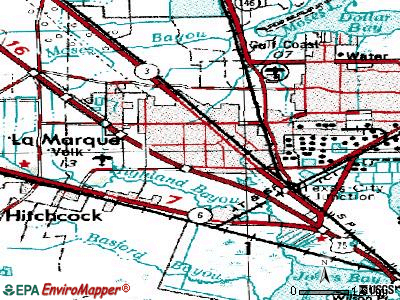 La Marque topographic map