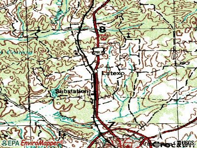 Latexo topographic map