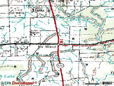 La Ward topographic map