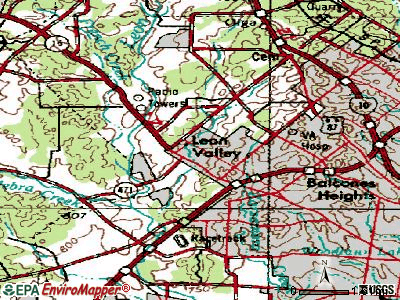 Leon Valley topographic map