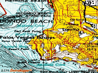 Palos Verdes Estates topographic map