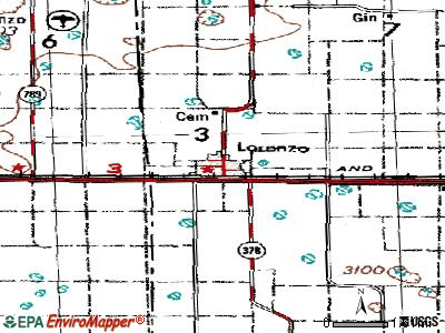 Lorenzo topographic map
