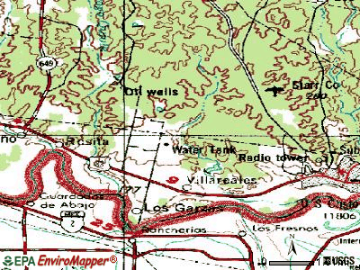 Los Villareales topographic map