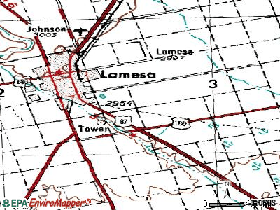 Los Ybanez topographic map