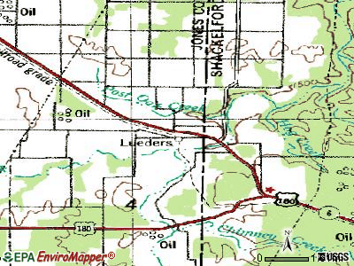Lueders topographic map