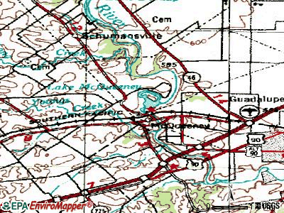 McQueeney topographic map