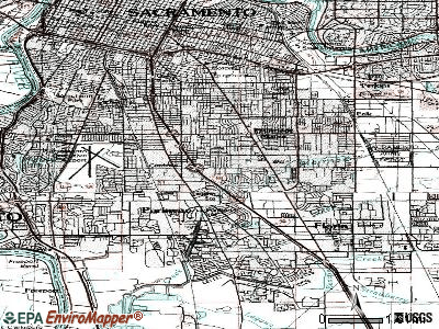 Parkway-South Sacramento topographic map
